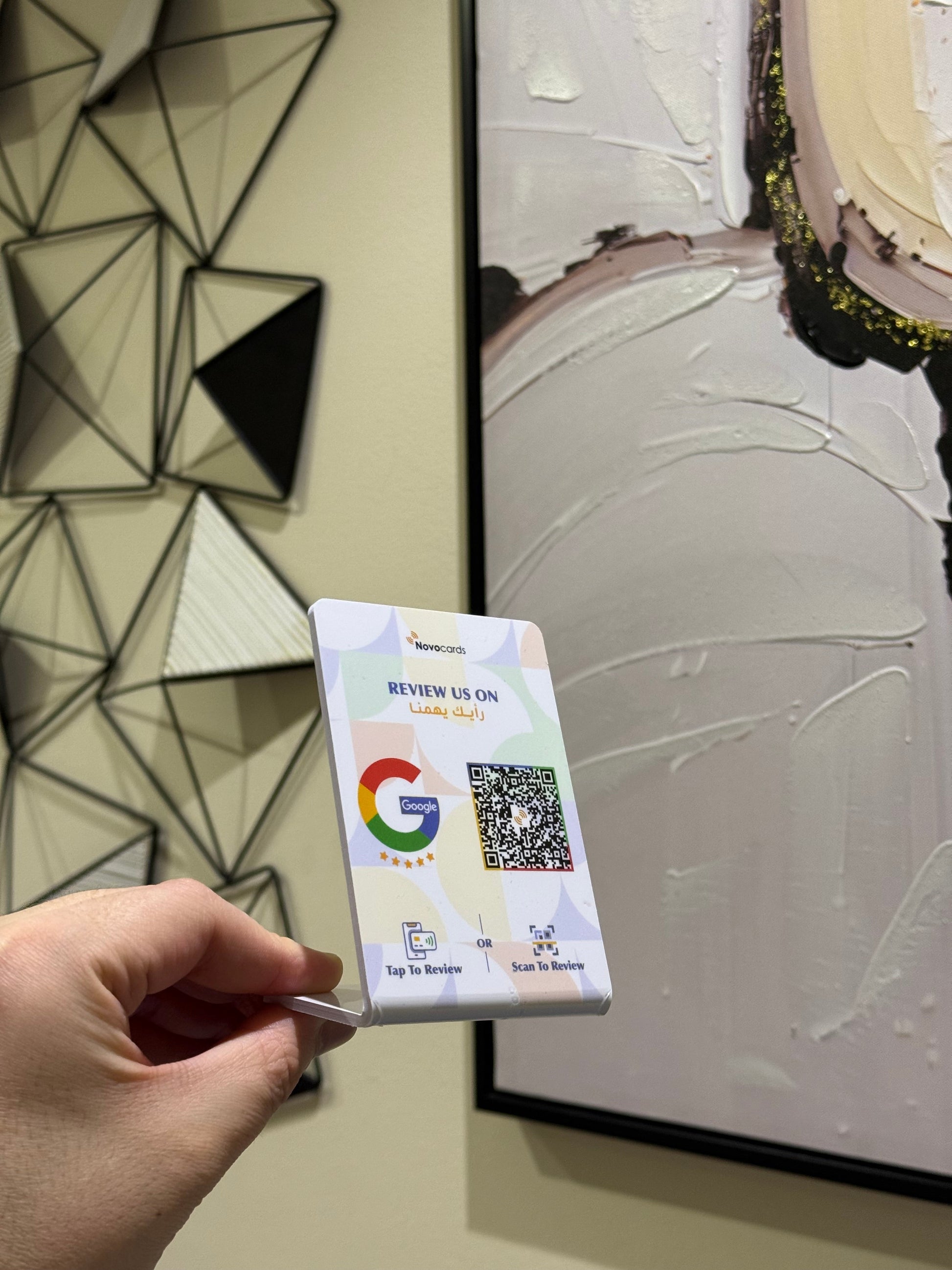 nfc google review stand